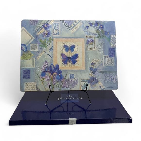 Pimpernel Portmeirion Placemats Elizabeth Brownd Butterflies Flowers 16x12 4 PC - Picture 3 of 10